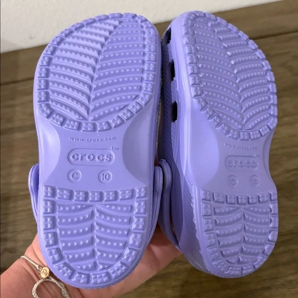 NEW [CROCS] Baya Clogs Slip-On Water Shoes Sandals  in Violet Youth Sz C 10 - Picture 9 of 12